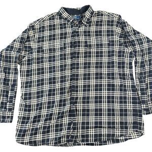 Polo Ralph Lauren Benford Black White Plaid Cotton Button Down Shirt XXL‎